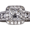 1.93 - 2.08 ct. Princess Cut Halo Ring, H-I, SI2-I1 #1