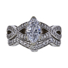 1.02 ct. Marquise Cut Bridal Set Ring, D, I1 #4