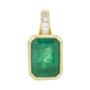 9.8 ct. Emerald Cut Pendant Necklace, Green, Highly Included #1