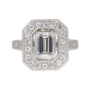 1.05 ct. Emerald Cut Halo Ring, D, VVS1 #3