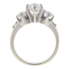 0.97 ct. Round Cut Bridal Set Ring, H, I1 #4