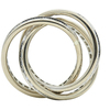 Cartier 18k White Gold Classic Diamond Trinity Band Rolling Ring #2