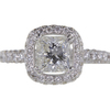 1.0 ct. Princess Cut Halo Ring, J, VS1 #3