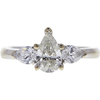 0.95 ct. Pear Cut 3 Stone Ring, J, SI2 #3