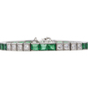 13.85 est CTW Emerald and Diamond 18K Bracelet #1