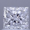 1.01 ct. Princess Cut Halo Ring, F, I1 #1