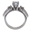 0.75 ct. Round Cut Bridal Set Ring, E, I1 #4