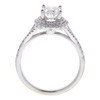 1.0 ct. Oval Cut Halo Ring, H, VS1 #3
