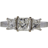 0.97 ct. Princess Cut 3 Stone Ring, I-J, SI1-SI2 #1