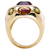 Chanel Coco Baroque 18kt Y/G  Amethyst, Citrine and Peridot Ring Sz 4 #2