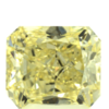 4.38 ct. Radiant Cut Halo Ring, Natural Fancy Yellow, VS1 #1