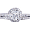 1.00 ct. Round Cut Bridal Set Ring, G, SI2 #3