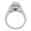 0.95 ct. Princess Cut Halo Ring, G-H, I1 #2