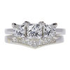 0.95 ct. Princess Cut Bridal Set Ring, G-H, VS2-SI1 #1