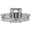 2.9 ct. Emerald Cut Bridal Set Ring, G, VS2 #3