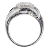 Platinum Bypass Ring Stamped Marcus, 2 center diamonds, 1- 3.48ct Round Circular Brilliant D, VS1, 1- Round Diamonds F, VS2 set with Baguetts and round melees #2