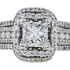1.35 - 1.50 ct. Princess Cut Bridal Set Ring, I-J, SI1-SI2 #1