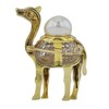 Camel Brooch 18k Yellow Gold with Diamonds, Ruby, and White South Sea Pearl #2