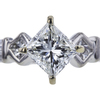 Art Deco 0.95 ct. Princess Cut Bridal Set Ring, I-J, VS2-SI1 #1