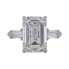 Lab Grown Diamond, 5.01 ct. Emerald Cut 3 Stone Ring, F, VS2 #1
