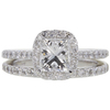 1.5 ct. Princess Cut Bridal Set Ring, F, SI1 #3