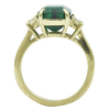 18K Yellow Gold Emerald Cut Emerald with Trapezoid Cut Diamonds and Two 14K Yellow Gold Diamond Bands #2