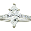 1.09 ct. Marquise Cut Bridal Set Ring, G, SI2 #4