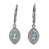 Paraiba Tourmaline and Diamond Halo Ring and Earrings Set 14K #3