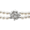 Akoya Cultured Pearl and Diamond 2 Strand Necklace and Stud Earring Set #3