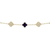 Van Cleef & Arpels Vintage Alhambra bracelet, 5 motifs, 18K Yellow Gold, Diamond and Lapis Lazuli #2