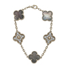 Van Cleef & Arpels Vintage Alhambra bracelet, 5 motifs, 18K Rose Gold with Diamonds and Mother of Pearl #1