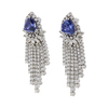 Heat Treated Sapphire & Diamond Drop Earrings #2