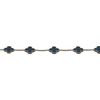 Van Cleef & Arpels Vintage Alhambra bracelet, 5 motifs, 18K Yellow Gold and Agate #4