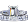 1.36 ct. Emerald Cut Bridal Set Ring, J, VS1 #3