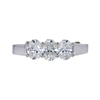 0.51 ct. Oval Cut 3 Stone Ring, H, I1 #2