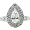 1.01 ct. Pear Cut Halo Ring, F, SI2 #3