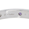 CARTIER LOVE BRACELET,  WHITE GOLD, AQUAMARINES, SAPPHIRES, SPINELS, AMETHYSTS, SIZE 17 #4