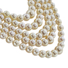 Japanese Akoya Creamy Pink Cultured Pearl 5 Row Necklace with 18K Yellow Gold Clasp #2