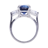 4.20 ct. Cushion Cut Solitaire Ring, Blue, Moderately Included #2