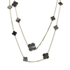 Magic Alhambra Long Necklace, 16 Motifs 18K Yellow Gold, Mother-Of-Pearl, Onyx #3