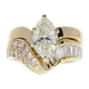 2.05 ct. Marquise Cut Bridal Set Ring, J-K, SI2-I1 #1