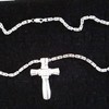 14K White Gold Diamond Cross Pendant and Chain #4