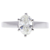 0.98 ct. Oval Cut Solitaire Ring, H, SI2 #3