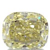 2.14 ct. Cushion Cut 3 Stone Ring, Fancy Light Yellow, VVS1 #1