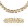 Matching Gold And Diamond Bracelet & Necklace #1