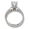 1.13 ct. Round Cut Bridal Set Ring, G, SI1 #4