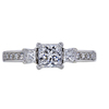 0.71 ct. Princess Cut Solitaire Ring, D, SI1 #3