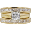 0.95 ct. Princess Cut Bridal Set Ring, G-H, I1 #1