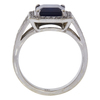 3.37 ct. Emerald Cut Solitaire Ring, Blue, Moderately Included #2