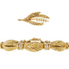 Gold & Diamond Bracelet and Gold and Pearl Brooch #1